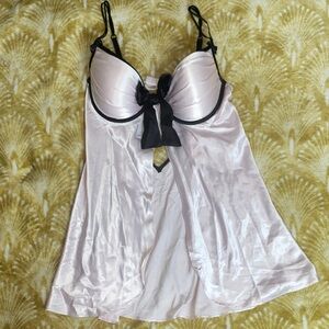 Cabernet Pink and Black Chemise